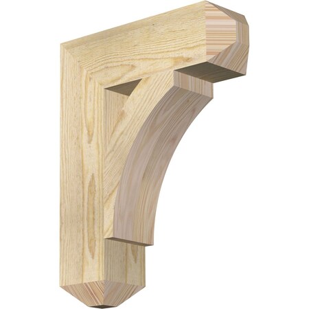 Ekena Millwork Thorton Craftsman Rough Sawn Bracket, Douglas Fir, 4"W x 14"D x 18"H BKT04X14X18THR04RDF